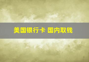 美国银行卡 国内取钱